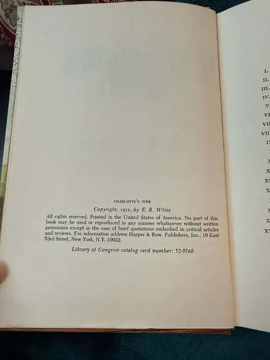 Charlotte's Web by E.B. White 1952 Hardcover Garth Williams Illustrations - Picture 3 of 3